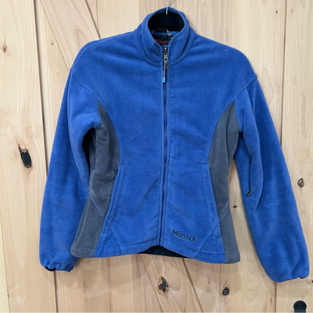 Marmot Full Zip Up Fleece Jacket Size XS Blue